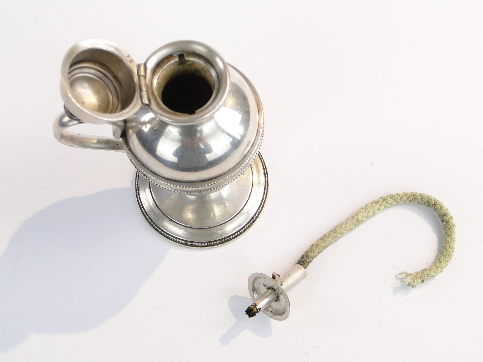 Srebrzona lampka oliwna stołowa, Fraget. - 49418