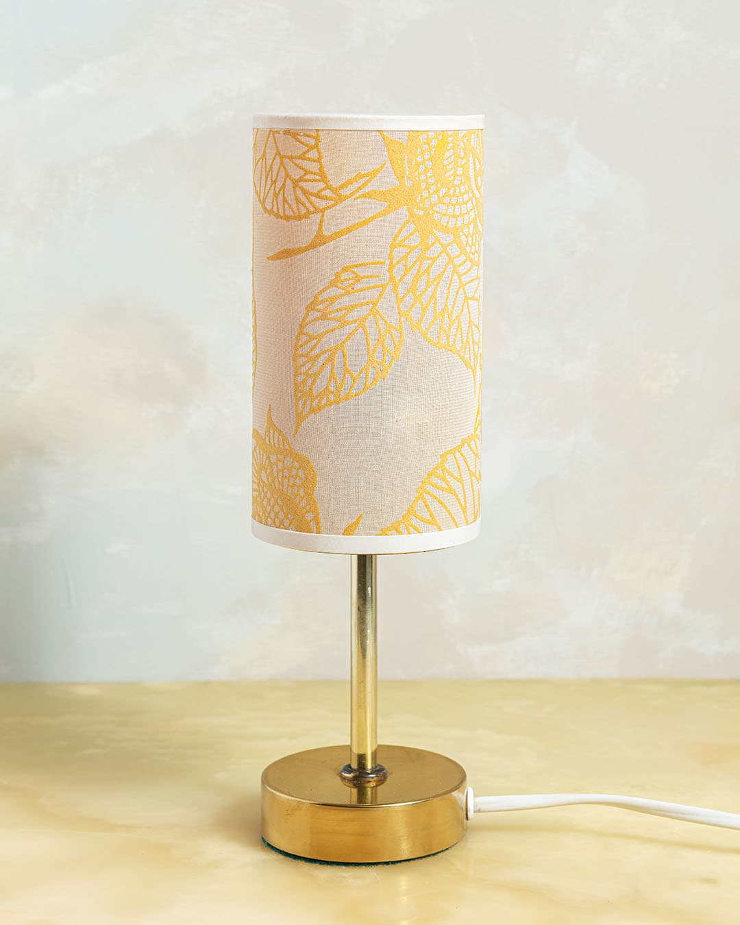 Para lampek nocnych, żółty, metal, Niemcy, lata 60. - 50880