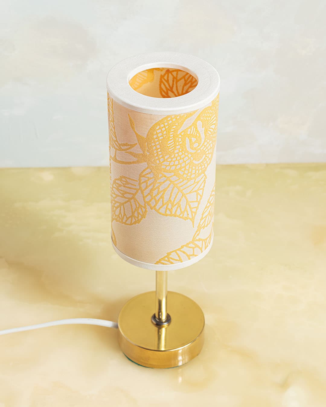 Para lampek nocnych, żółty, metal, Niemcy, lata 60. - 50879