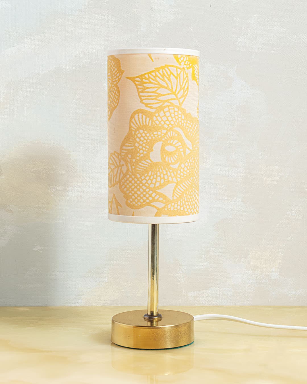 Para lampek nocnych, żółty, metal, Niemcy, lata 60. - 50876