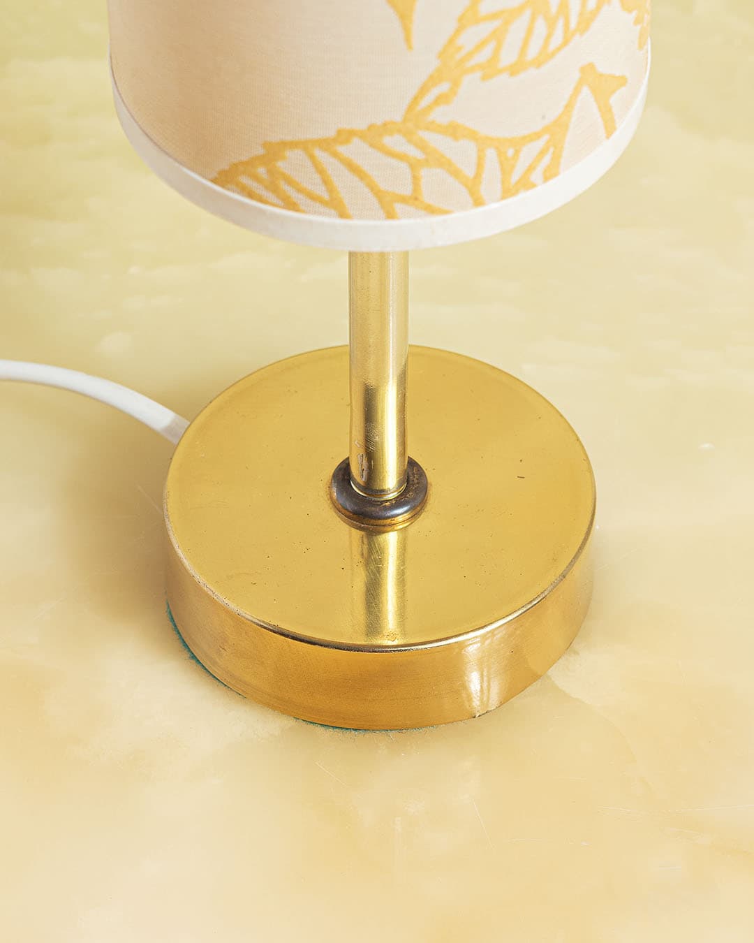 Para lampek nocnych, żółty, metal, Niemcy, lata 60. - 50878