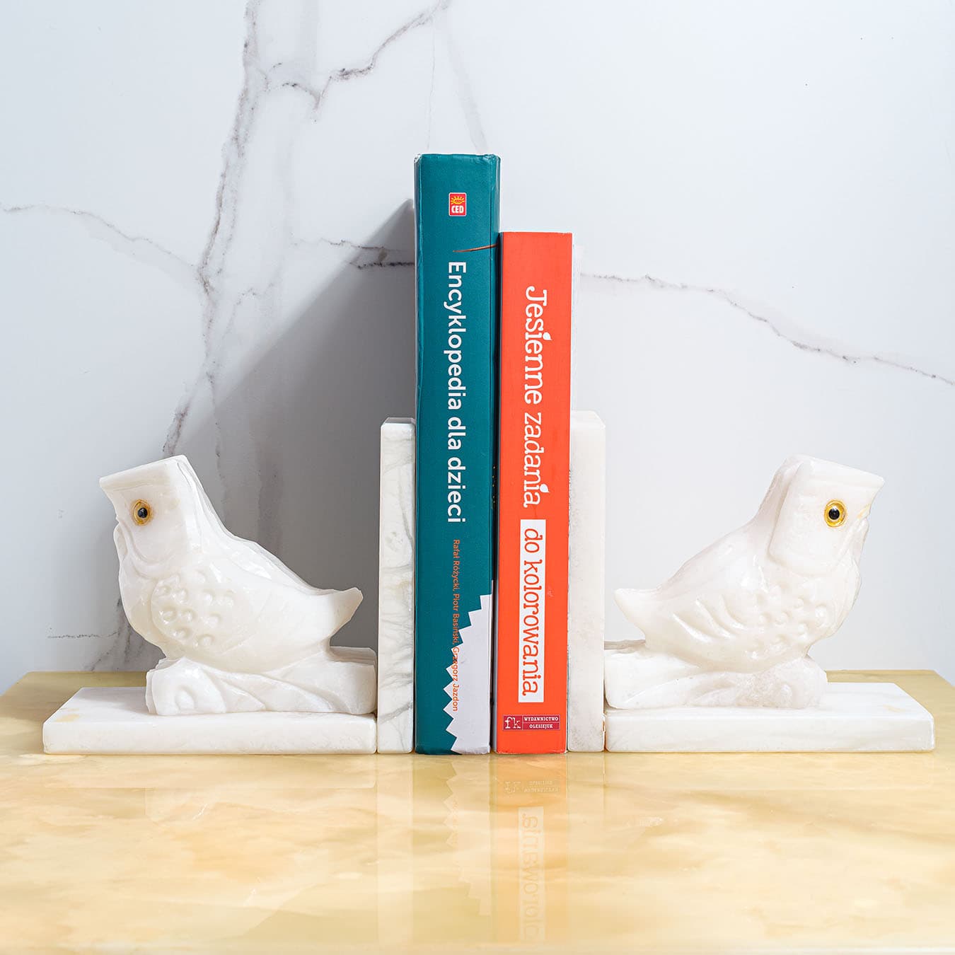 Podpórki do książek wykonane z pięknego marmuru. - 50903