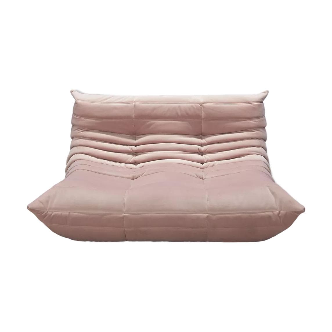 Sofa Togo dwuosobowa, velvet różowy jasny - 51149