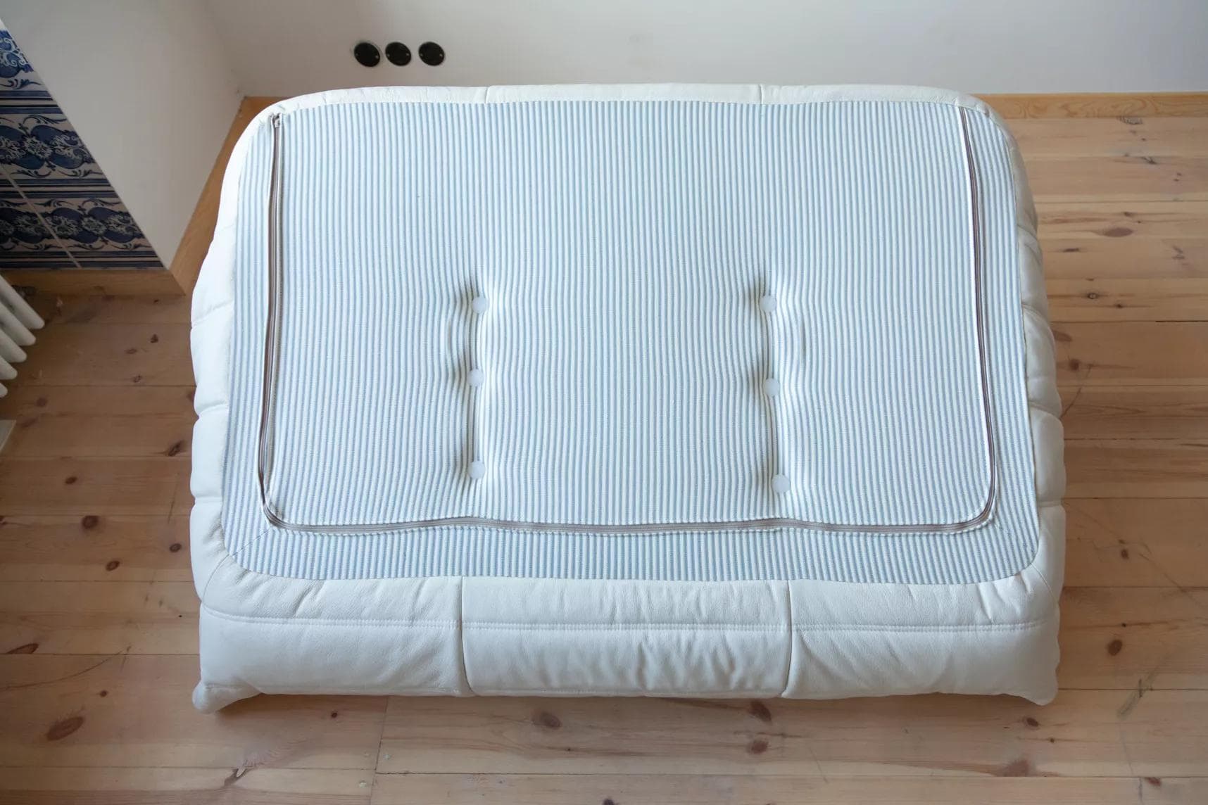 Sofa Togo dwuosobowa, skóra biała madras - 51148