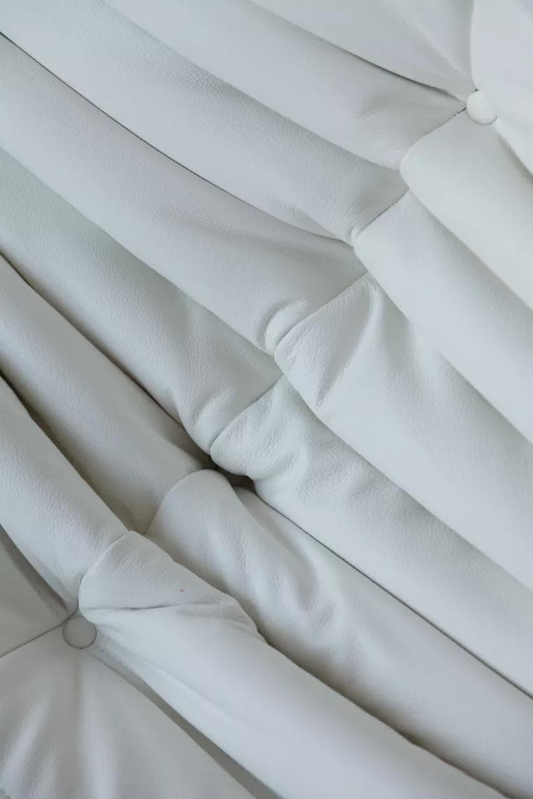 Sofa Togo dwuosobowa, skóra biała madras - 51146