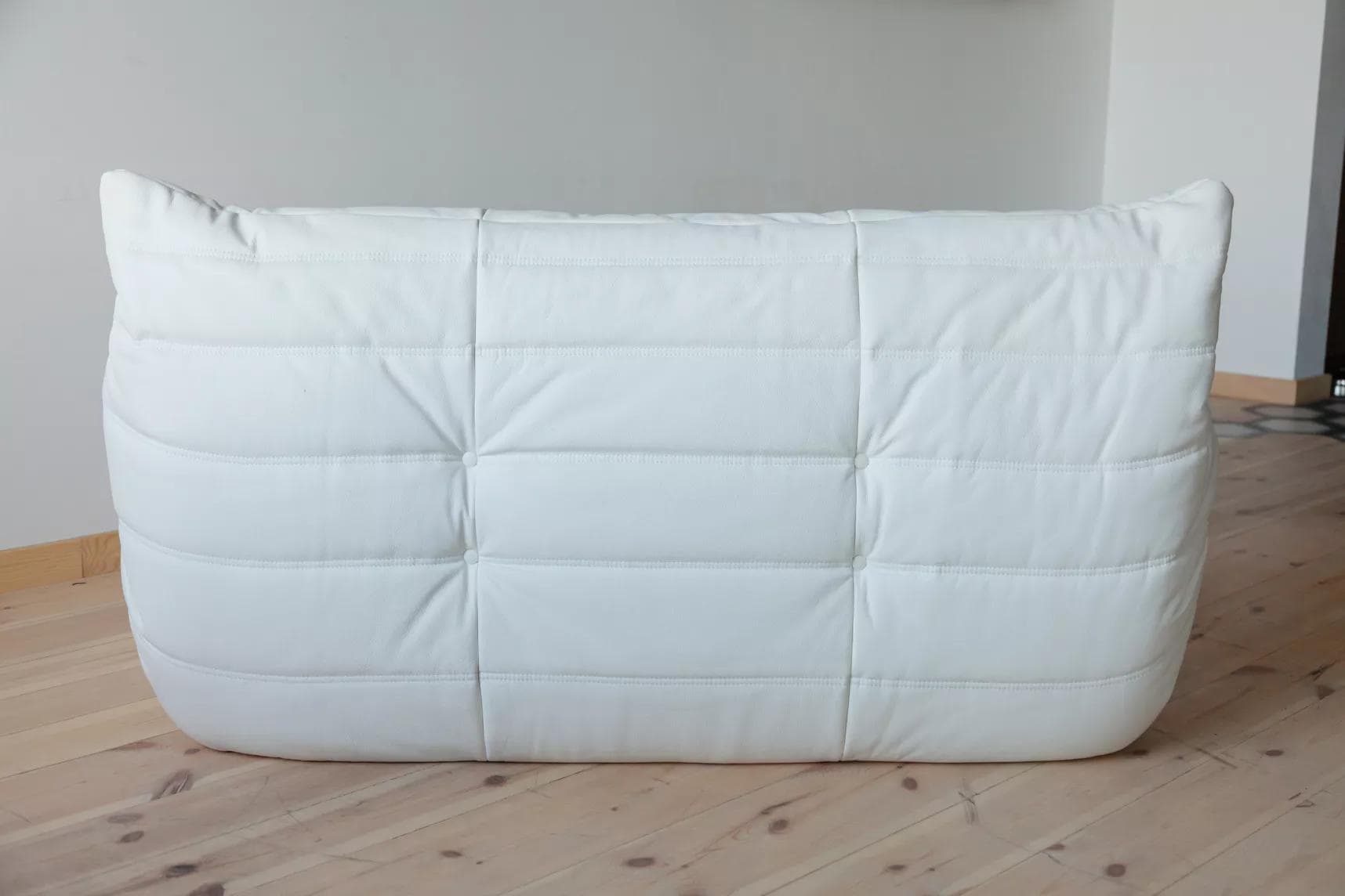 Sofa Togo dwuosobowa, skóra biała madras - 51144