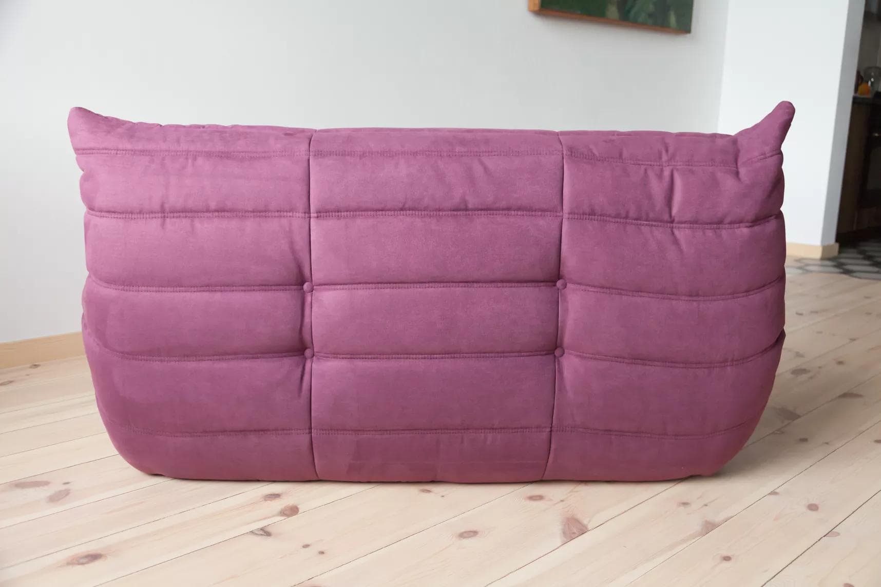 Sofa Togo dwuosobowa, mikrofibra bakłażan - 51119
