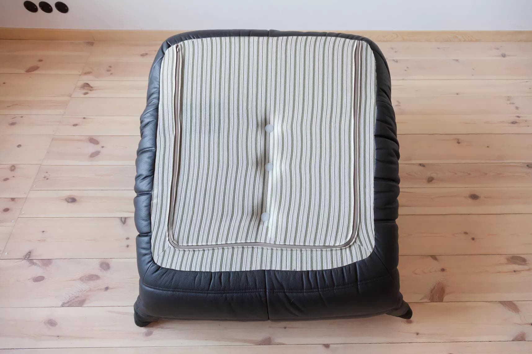 Fotel wypoczynkowy Togo, skóra czarna madras - 51175