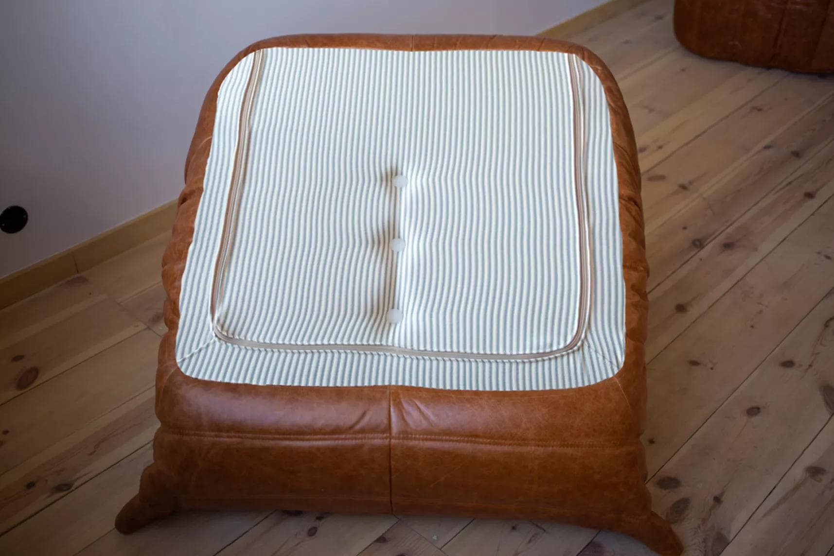 Fotel wypoczynkowy Togo, skóra brązowa dubai pine - 51160