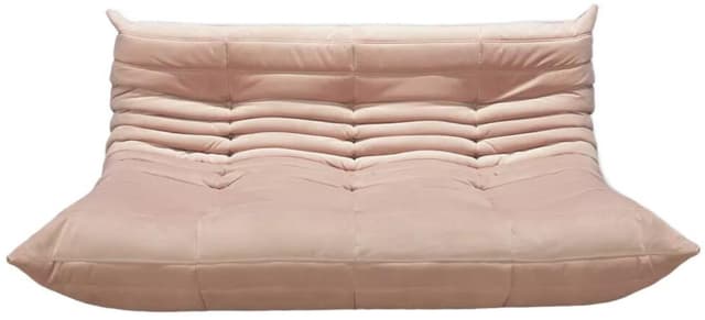 Sofa Togo trzyosobowa, velvet różowy jasny - WYMIARY