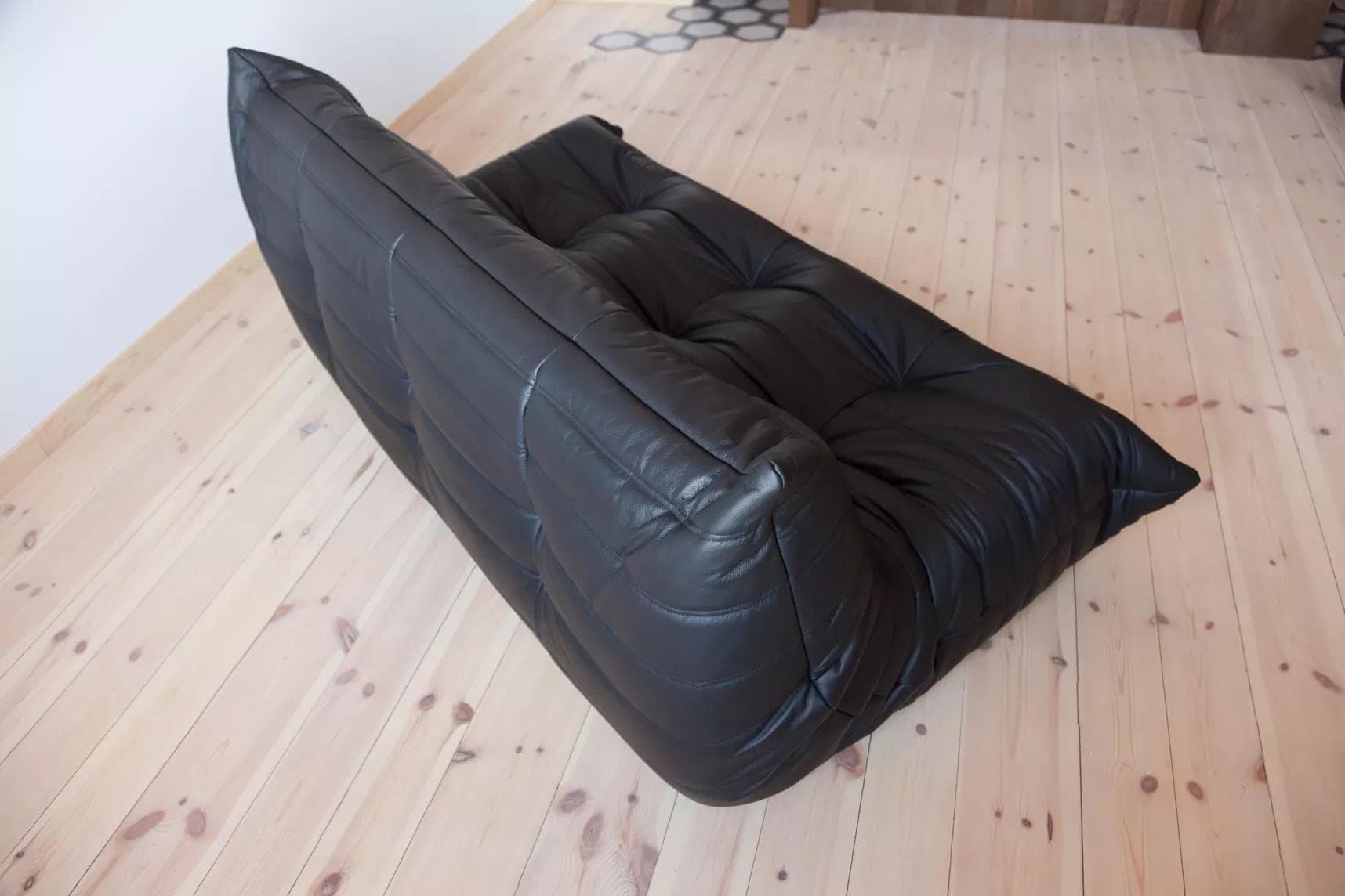 Sofa Togo trzyosobowa, skóra czarna madras - 51273