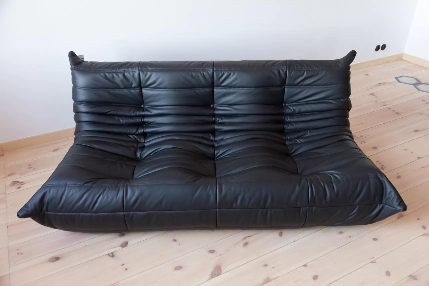 Sofa Togo trzyosobowa, skóra czarna madras - 51270