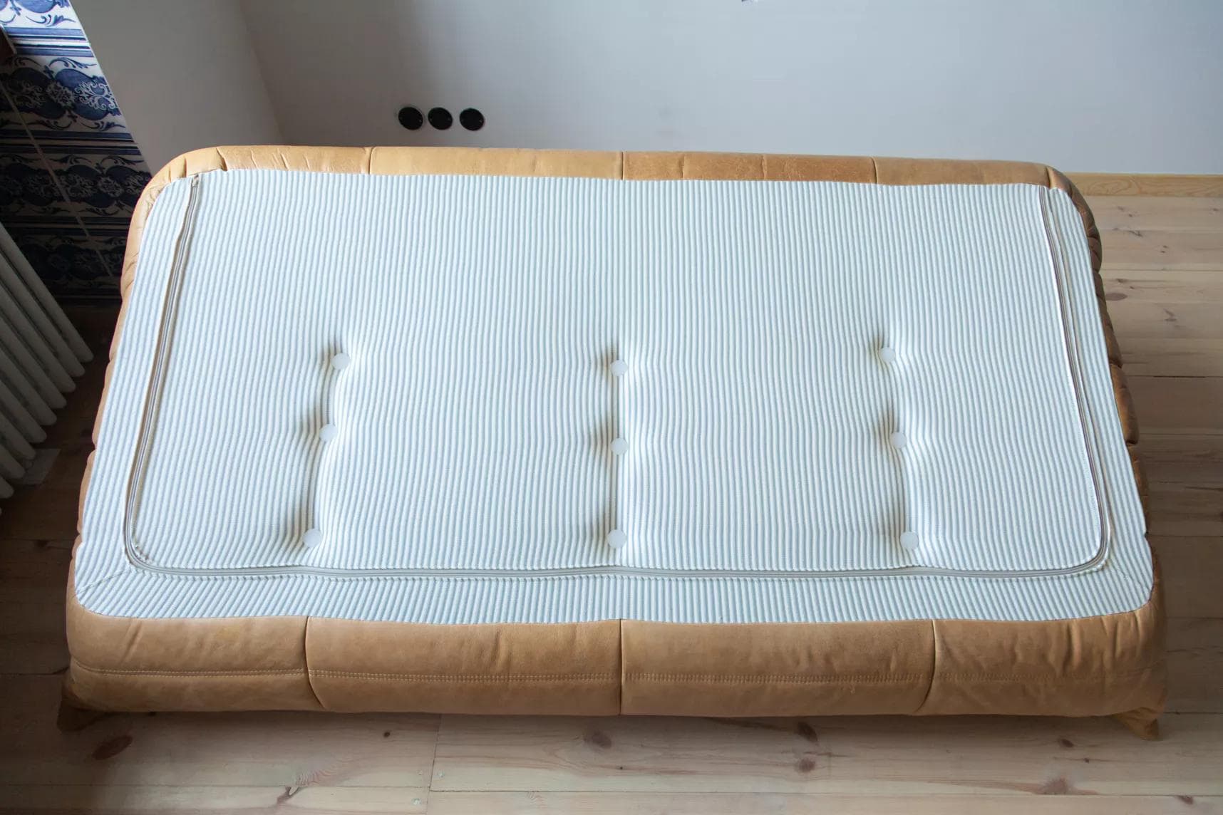 Sofa Togo trzyosobowa, skóra brązowa camel - 51264
