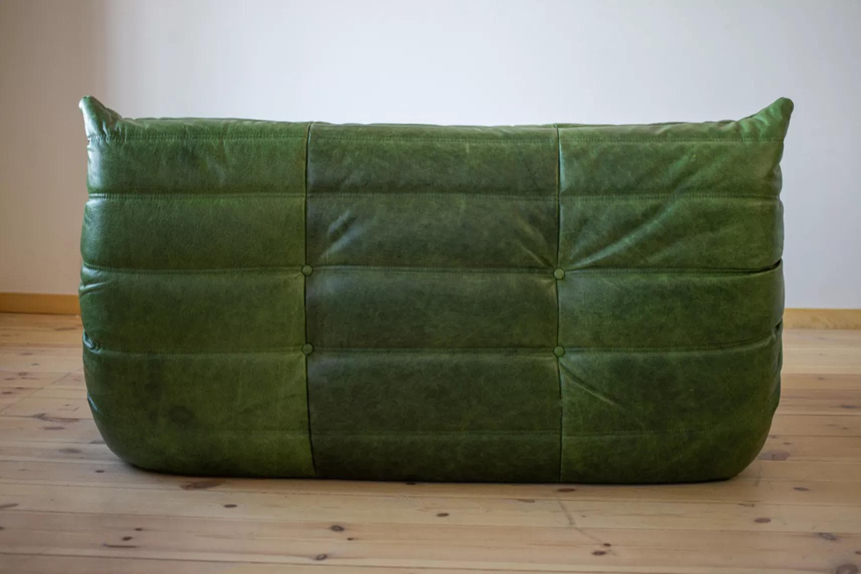 Sofa Togo dwuosobowa, skóra zielona dubai - 51253