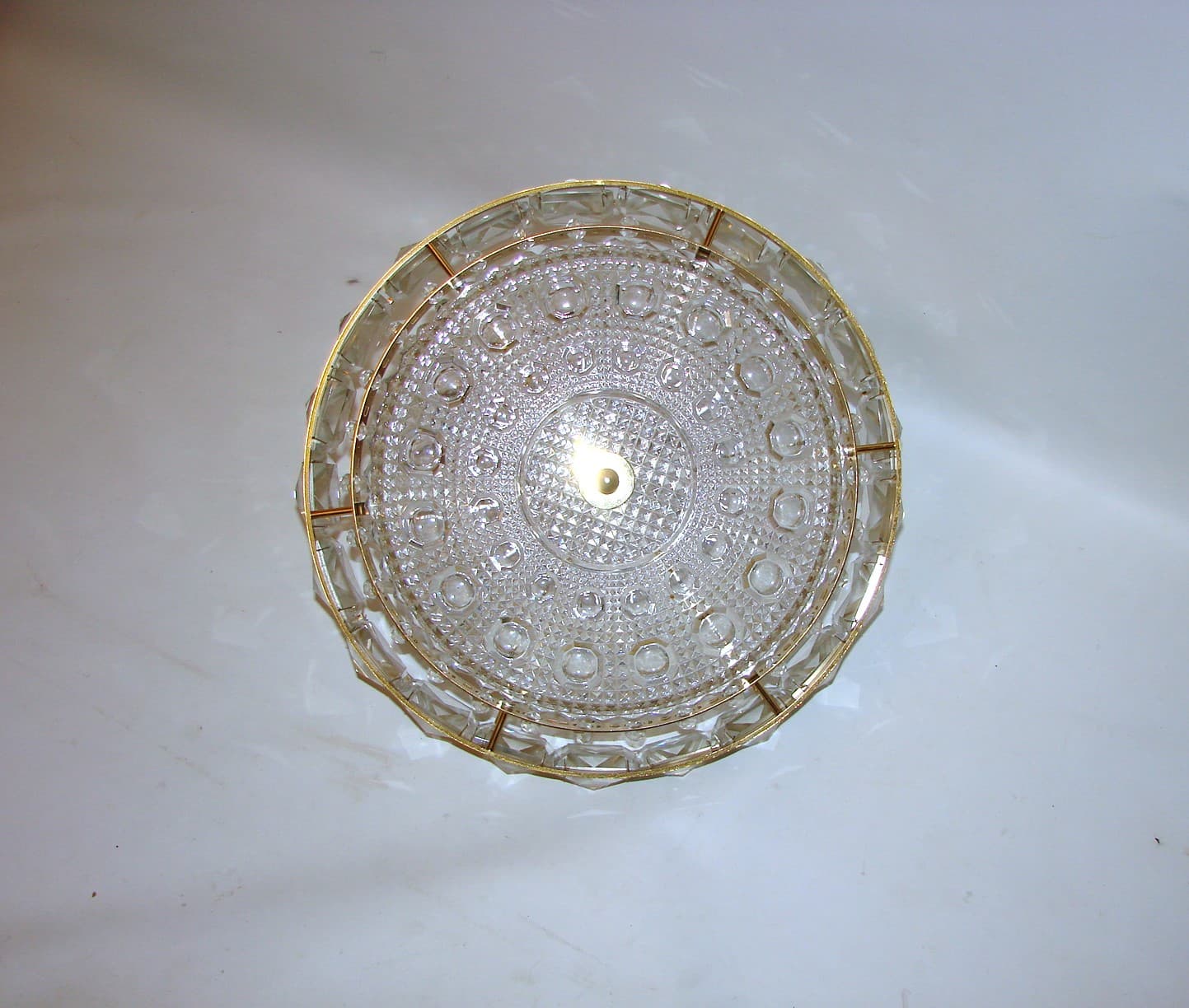 Pendant lamp, golden crystal, by C. Fagerlund, Sweden, 1960s. - 51665