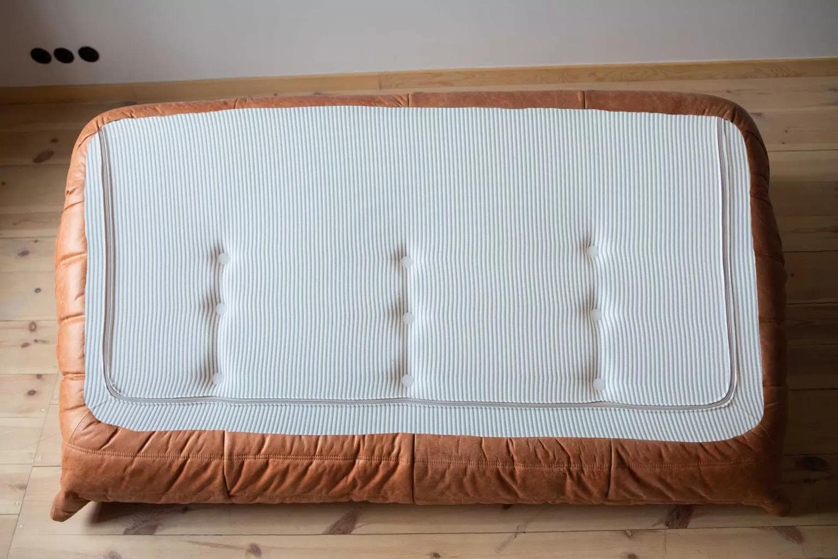 Sofa Togo trzyosobowa, skóra brązowa peach - 52249