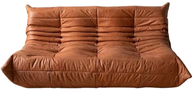 Sofa Togo trzyosobowa, skóra brązowa peach - WYMIARY