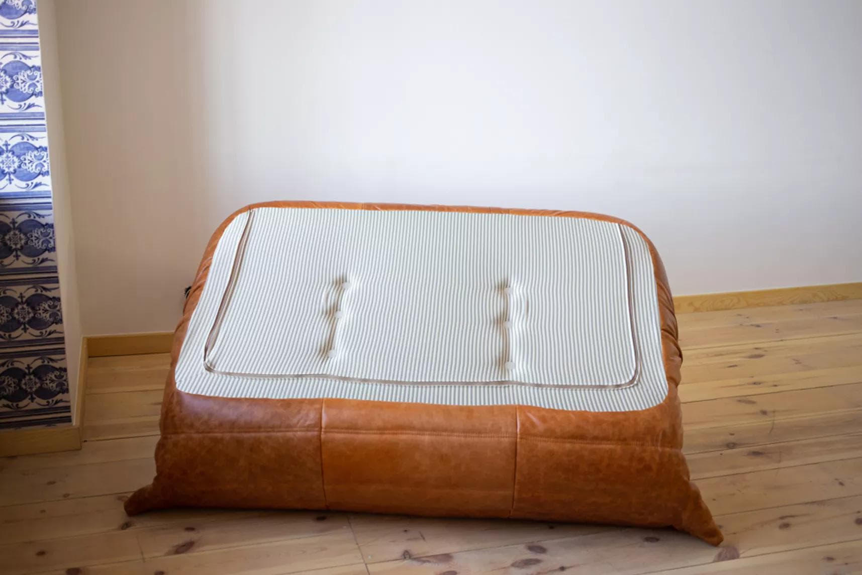 Sofa Togo dwuosobowa, skóra brązowa dubai pine - 52232