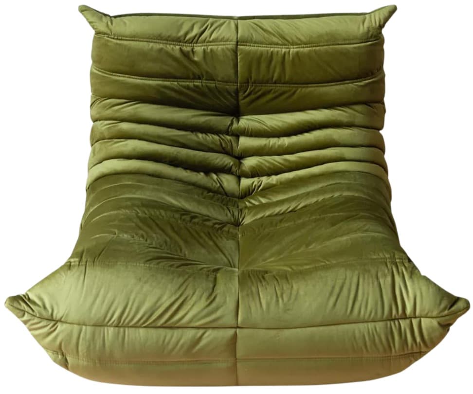 Fotel wypoczynkowy Togo, velvet zielony oliwka