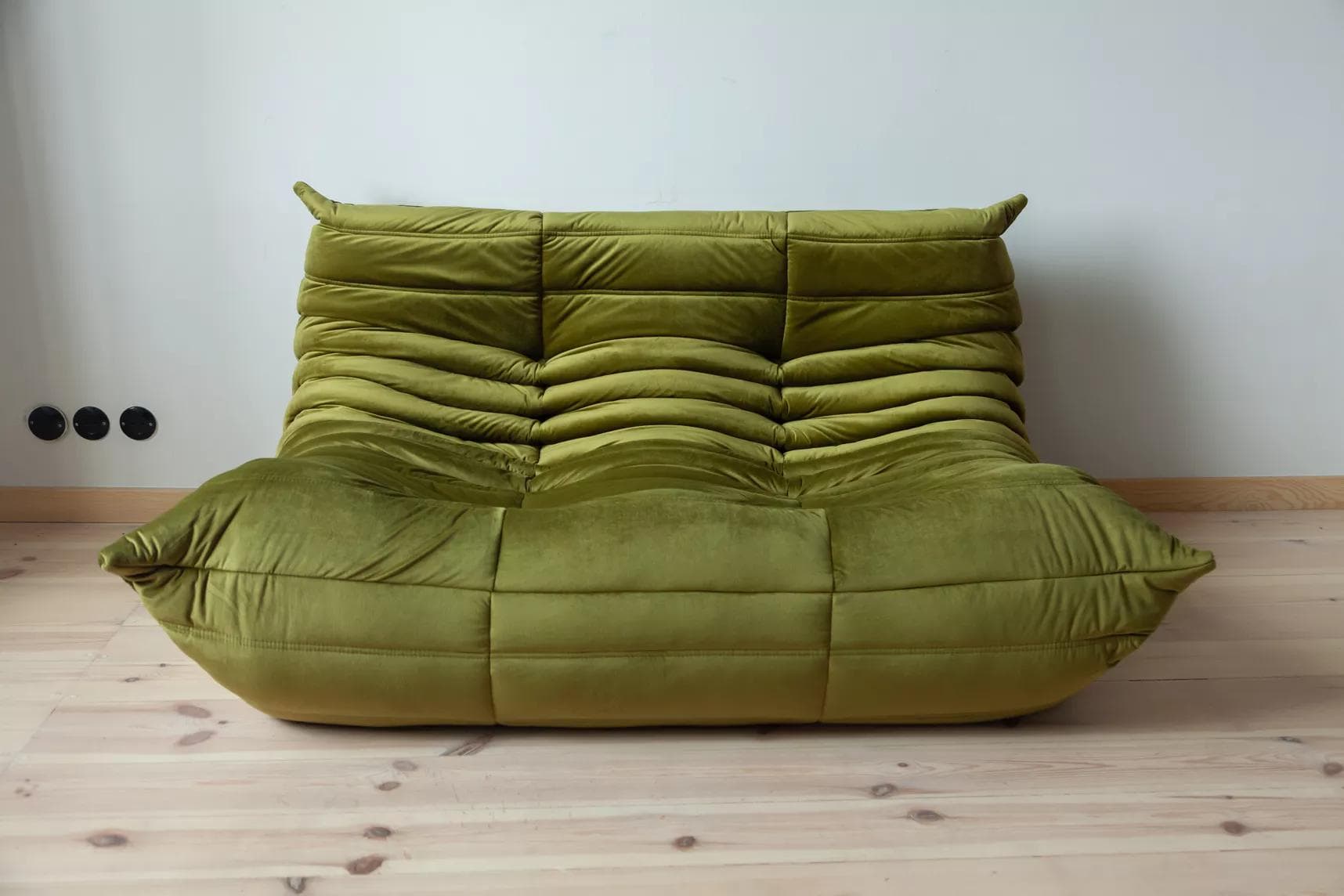 Sofa Togo dwuosobowa, velvet zielony oliwka - 52168