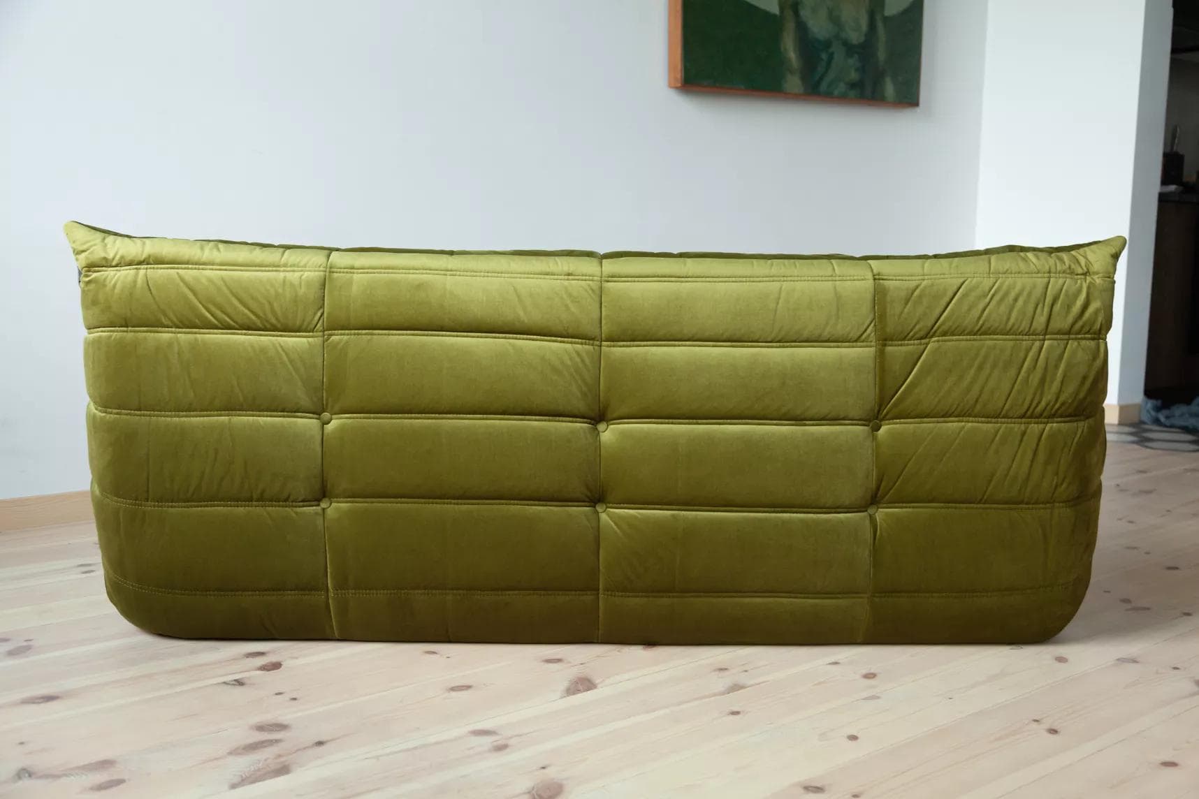 Sofa Togo trzyosobowa, velvet zielony oliwka - 52152