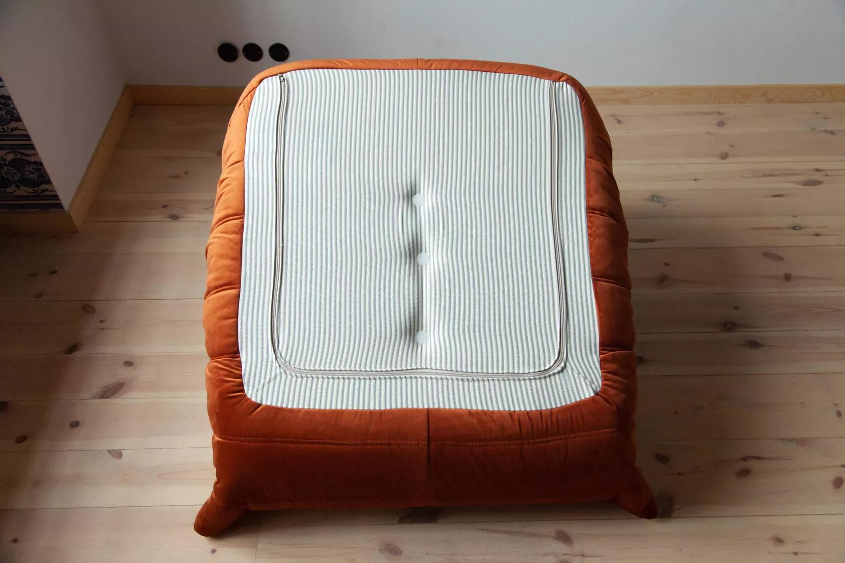 Fotel wypoczynkowy Togo, velvet pomarańczowy bursztyn - 52144