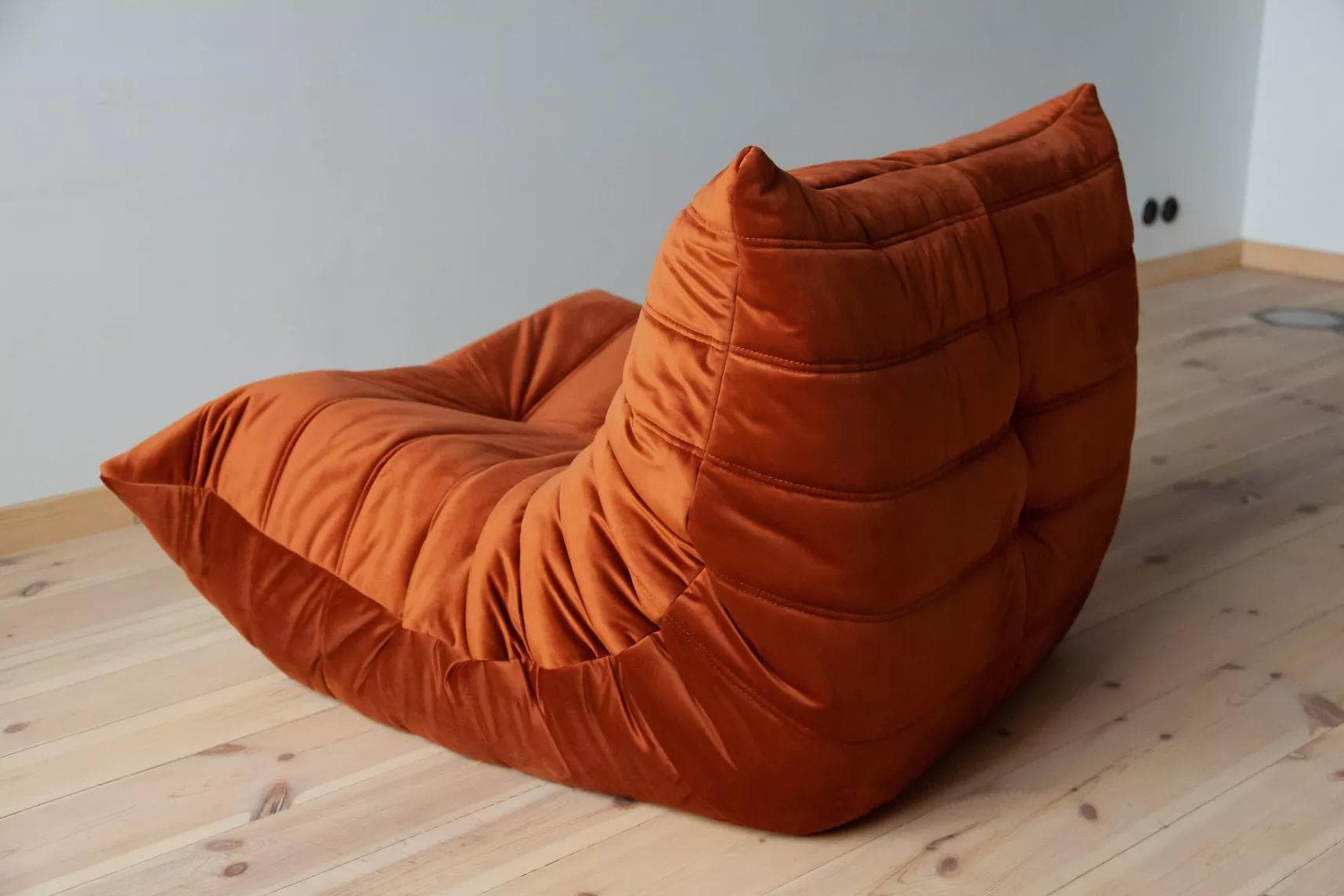 Fotel wypoczynkowy Togo, velvet pomarańczowy bursztyn - 52147