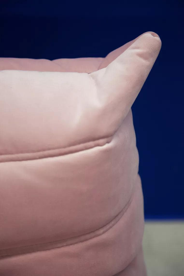 Fotel wypoczynkowy Togo z podnóżkiem, velvet różowy jasny - 52114