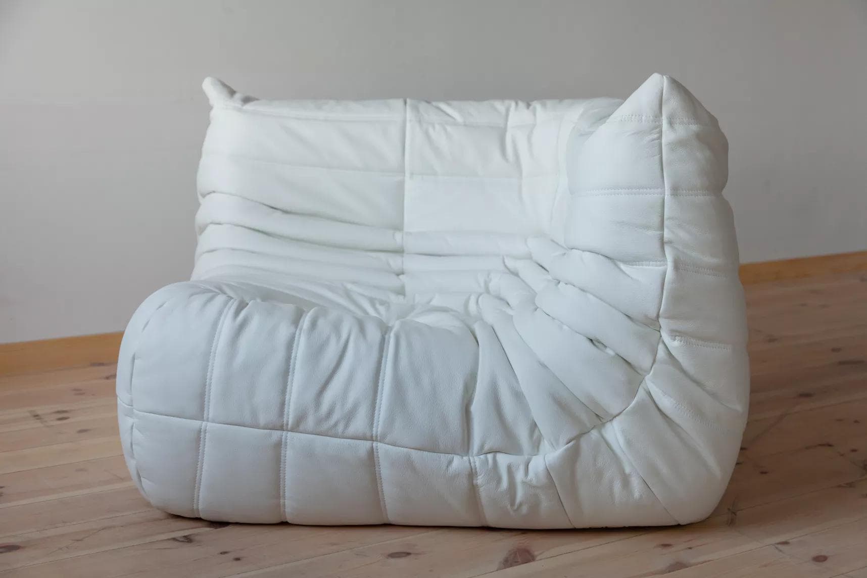 Zestaw wypoczynkowy Togo 5 części, skóra biała madras - 52107