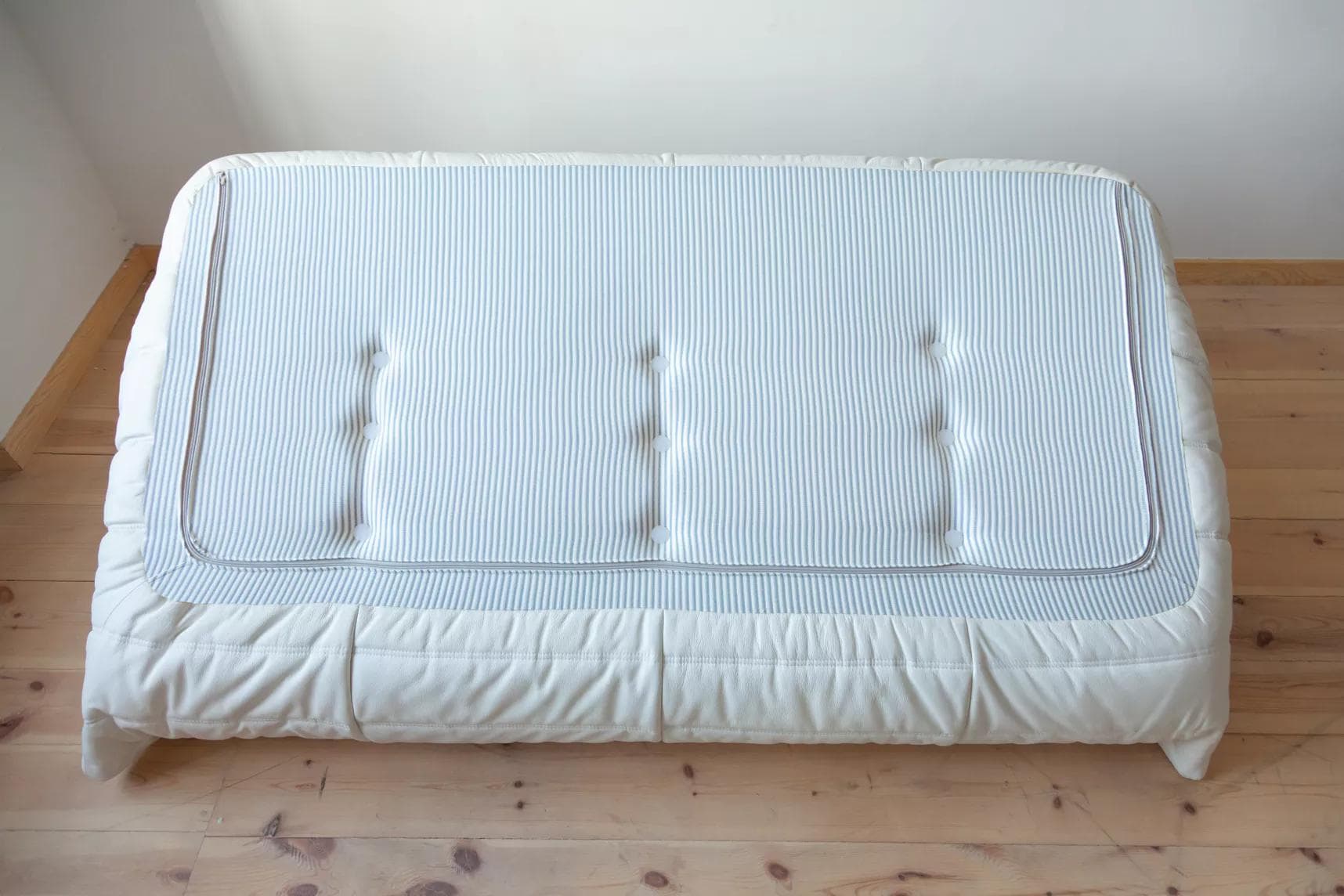 Zestaw wypoczynkowy Togo 5 części, skóra biała madras - 52105