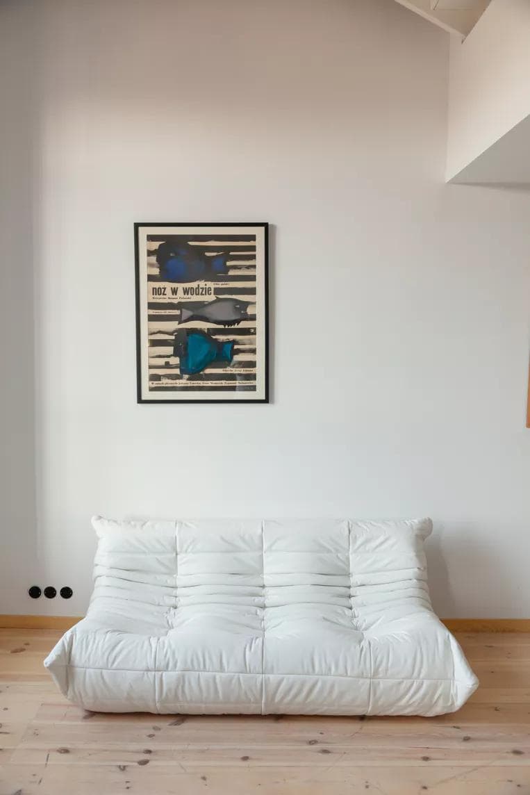 Zestaw wypoczynkowy Togo 5 części, skóra biała madras - 52103