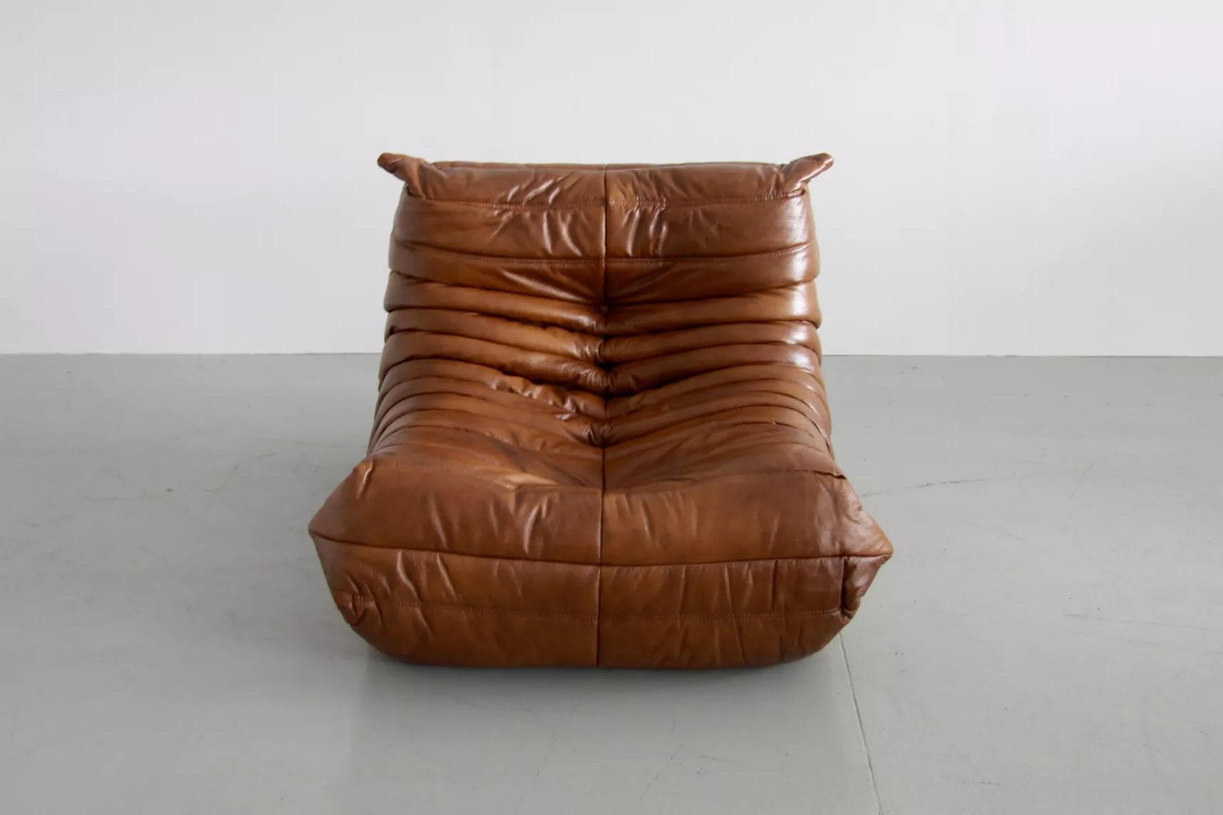 Zestaw wypoczynkowy Togo 5 części, skóra brązowa shine antique - 52083