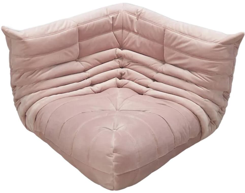 Narożnik Togo, velvet różowy jasny