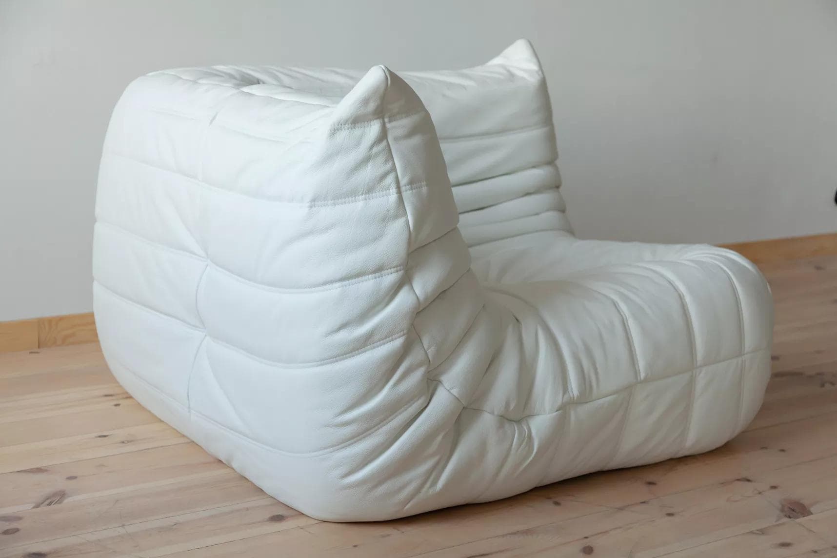 Narożnik Togo, skóra biała madras - 51908