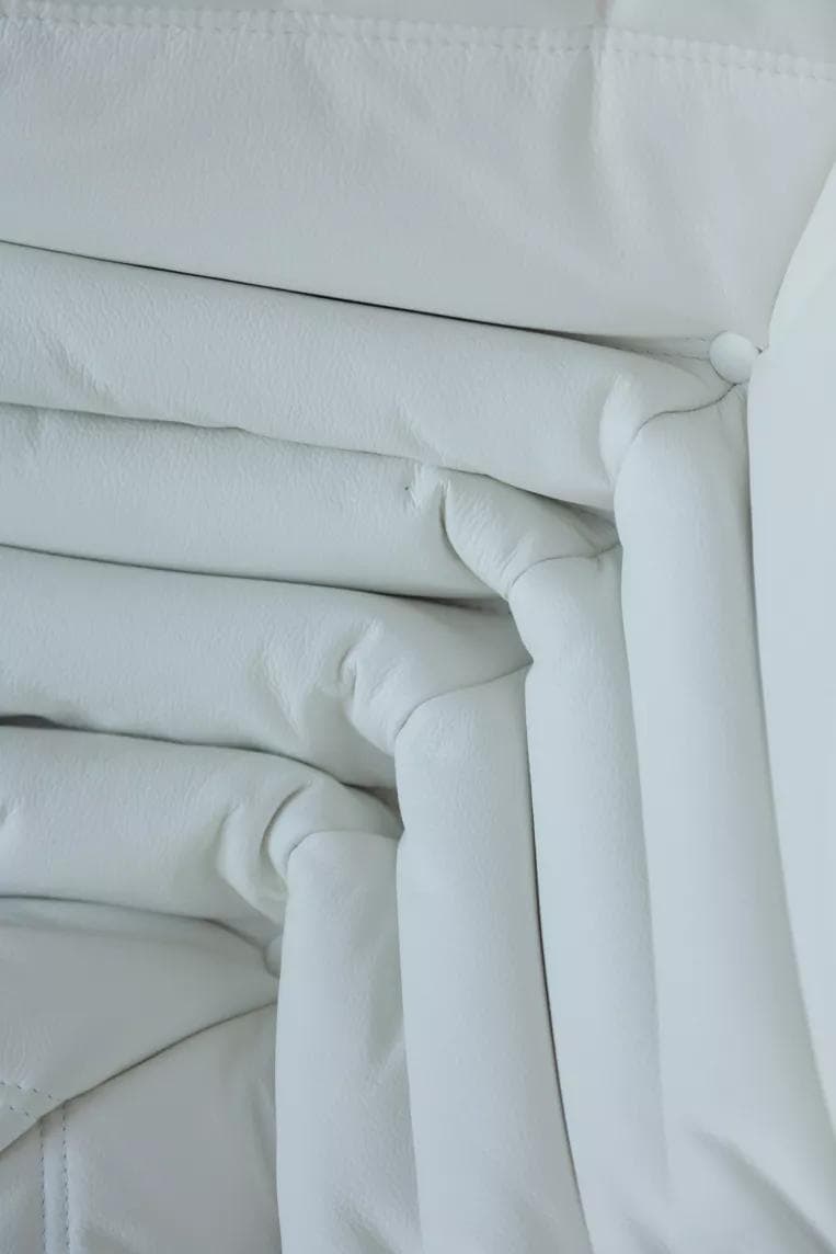 Narożnik Togo, skóra biała madras - 51909