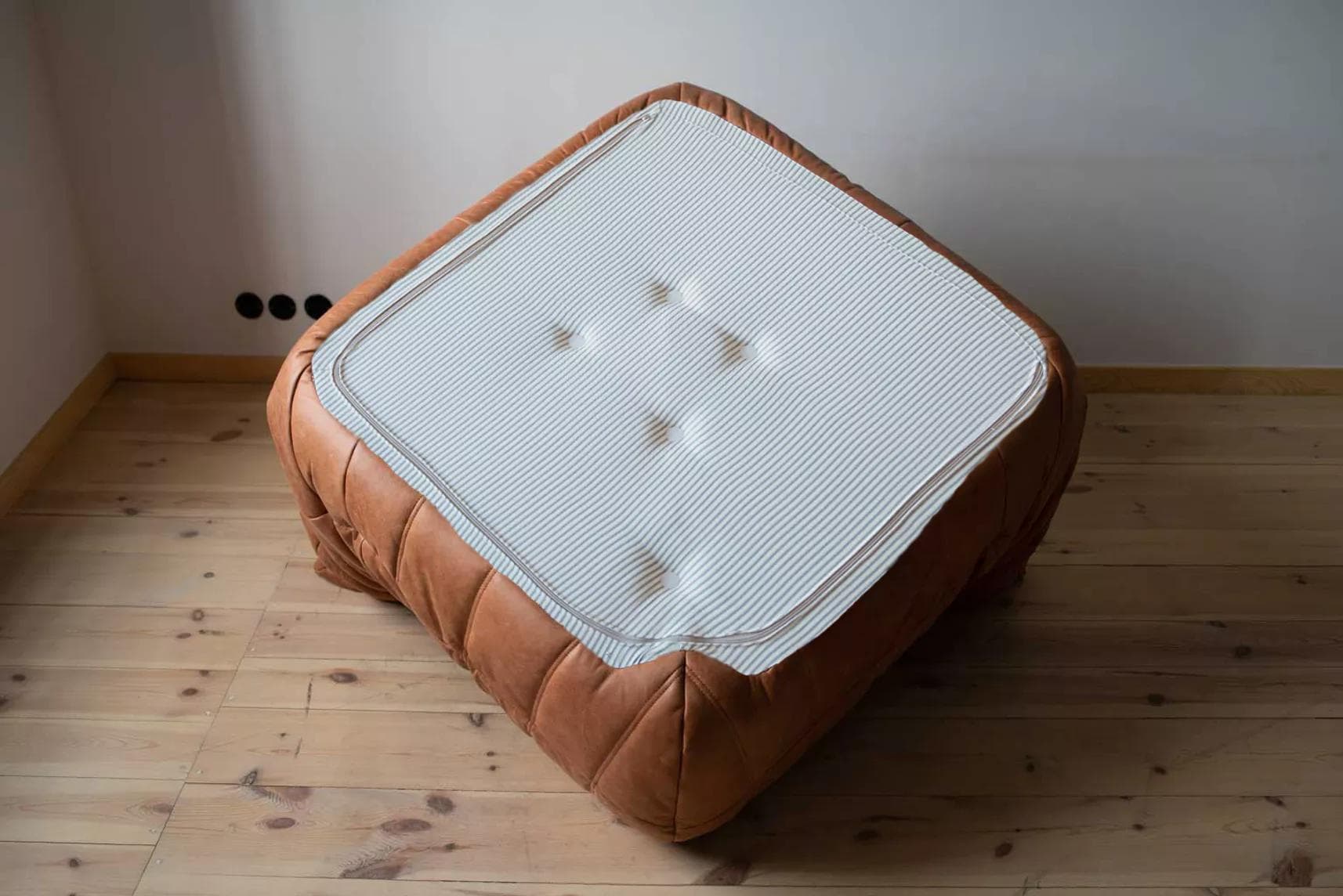 Narożnik Togo, skóra brązowa peach - 51901