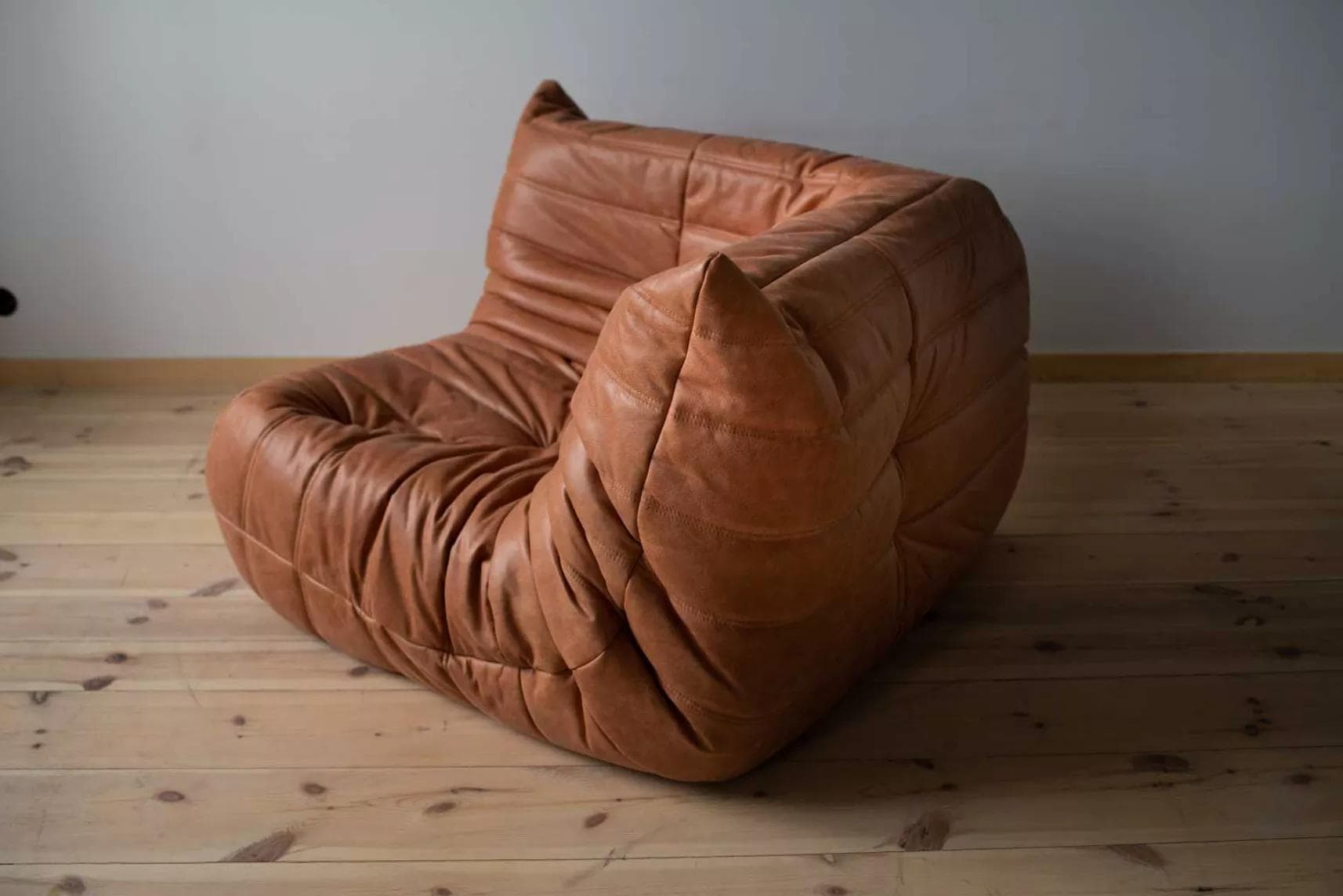 Narożnik Togo, skóra brązowa peach - 51896