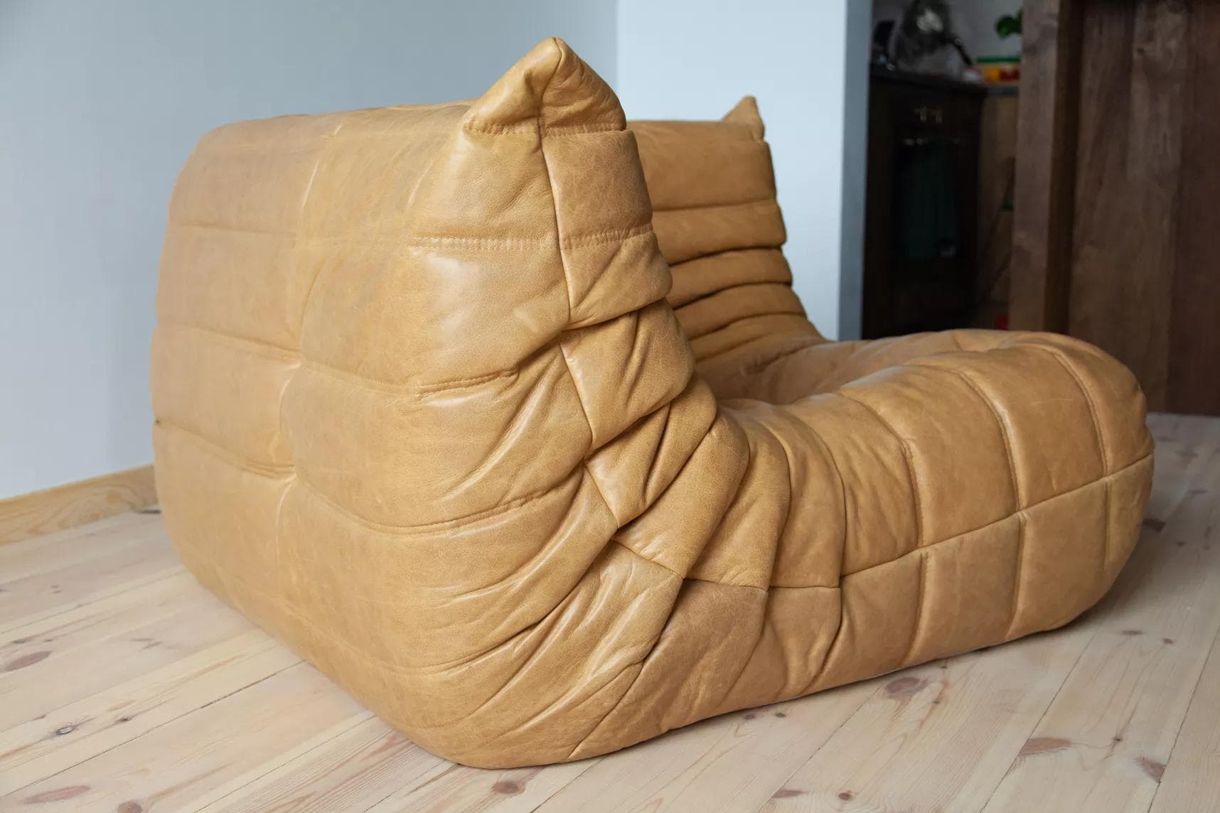 Narożnik Togo, skóra brązowa camel - 51893