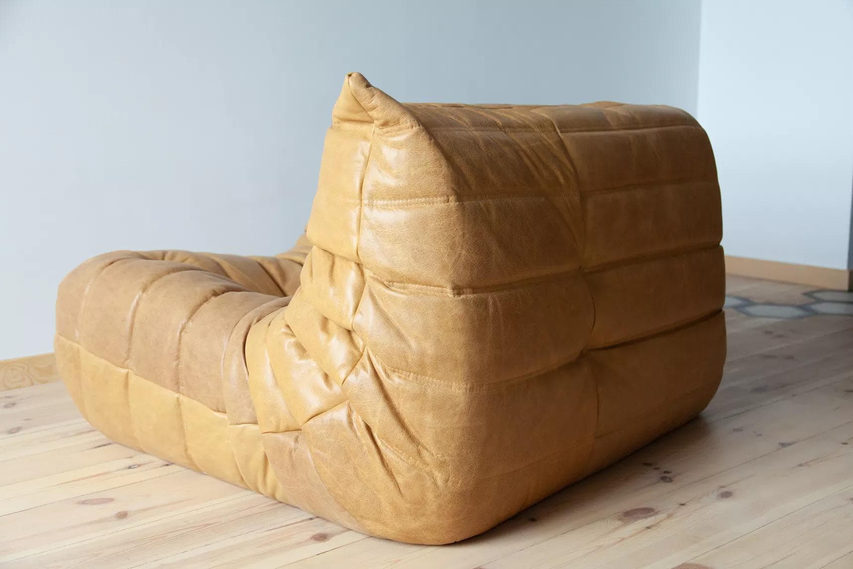 Narożnik Togo, skóra brązowa camel - 51886