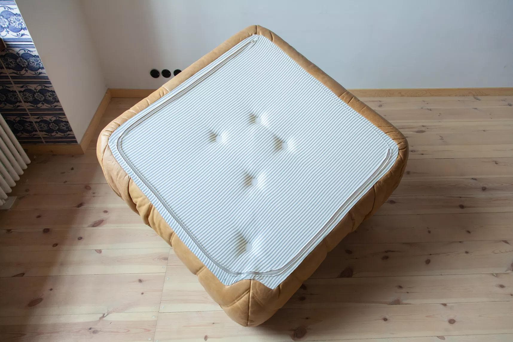 Narożnik Togo, skóra brązowa camel - 51888