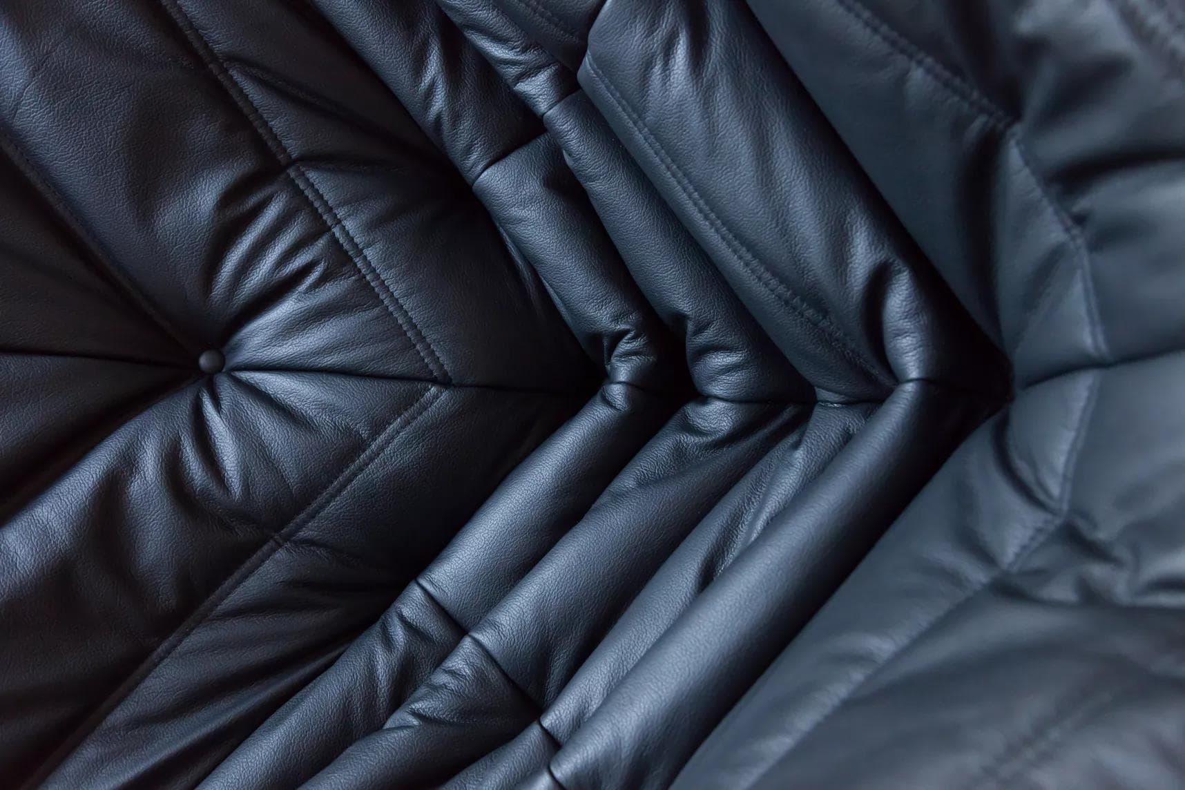 Narożnik Togo, skóra czarna madras - 51865