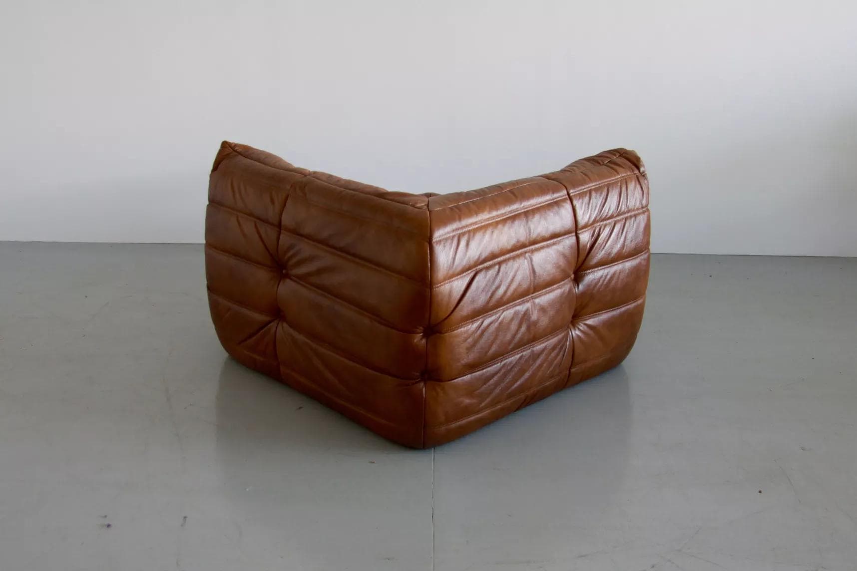 Narożnik Togo, skóra brązowa shine antique - 51856