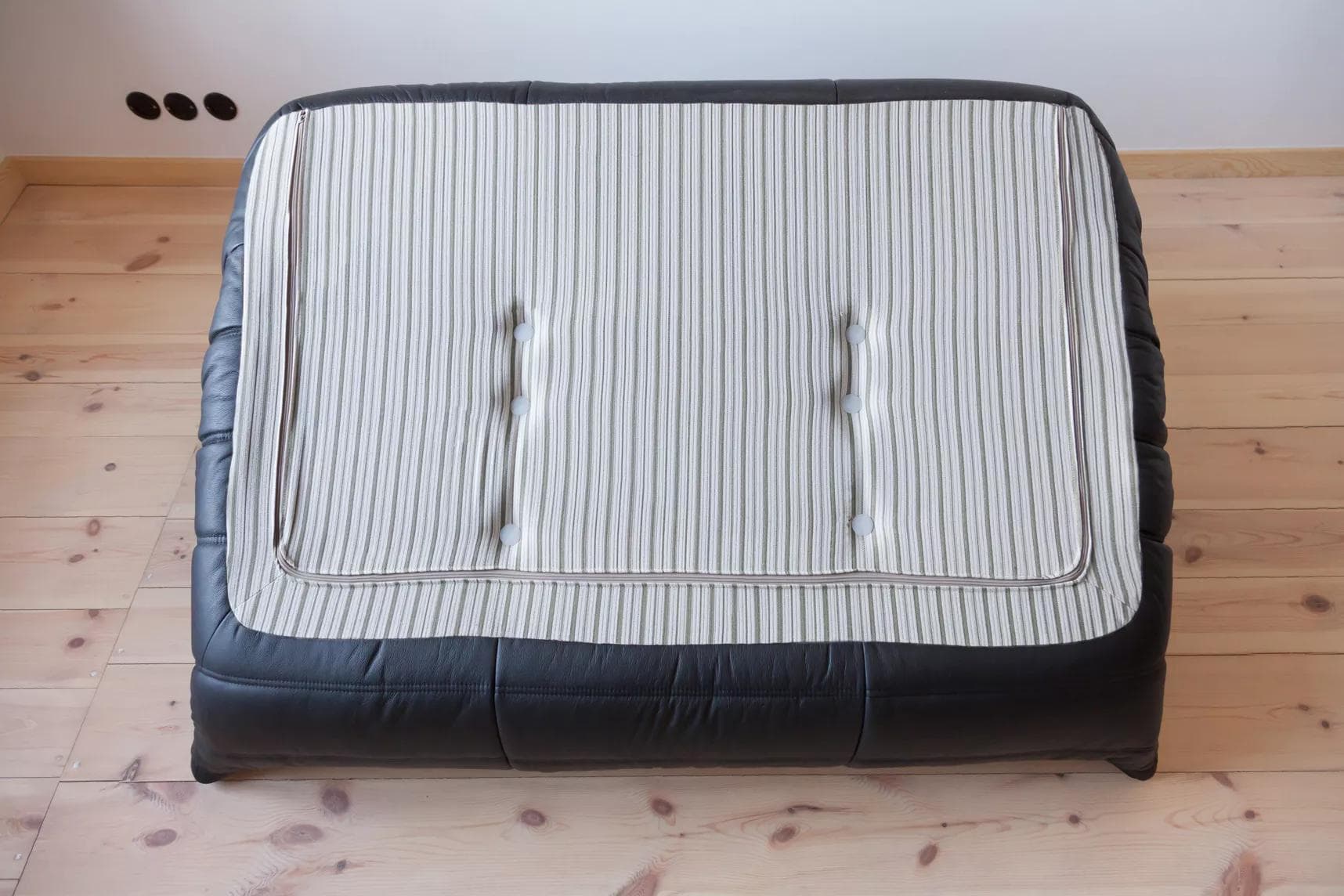 Sofa Togo dwuosobowa, skóra czarna madras - 51839