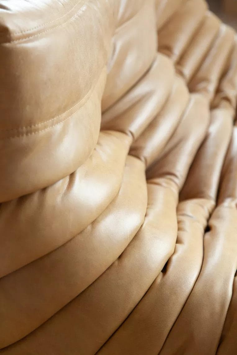 Sofa Togo dwuosobowa, skóra brązowa camel - 51828