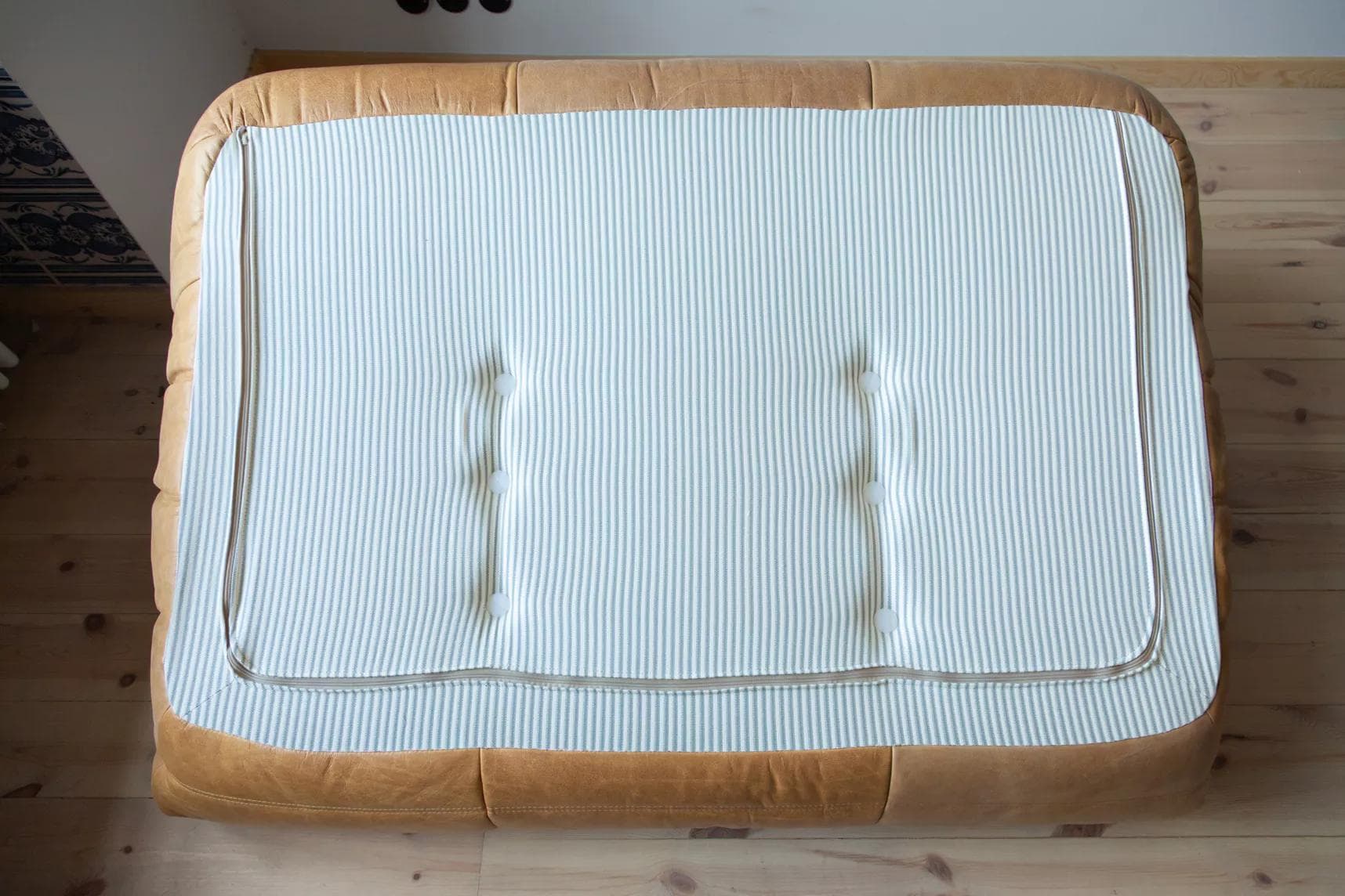 Sofa Togo dwuosobowa, skóra brązowa camel - 51823