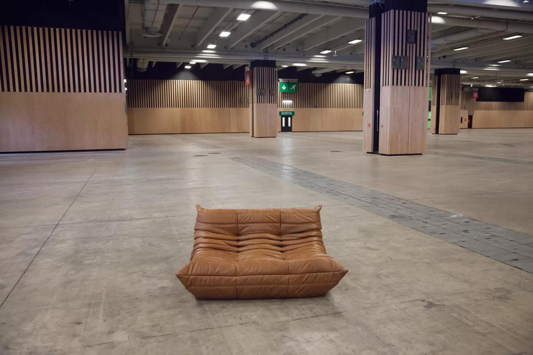 Sofa Togo dwuosobowa, skóra brązowa tobacco - 51816