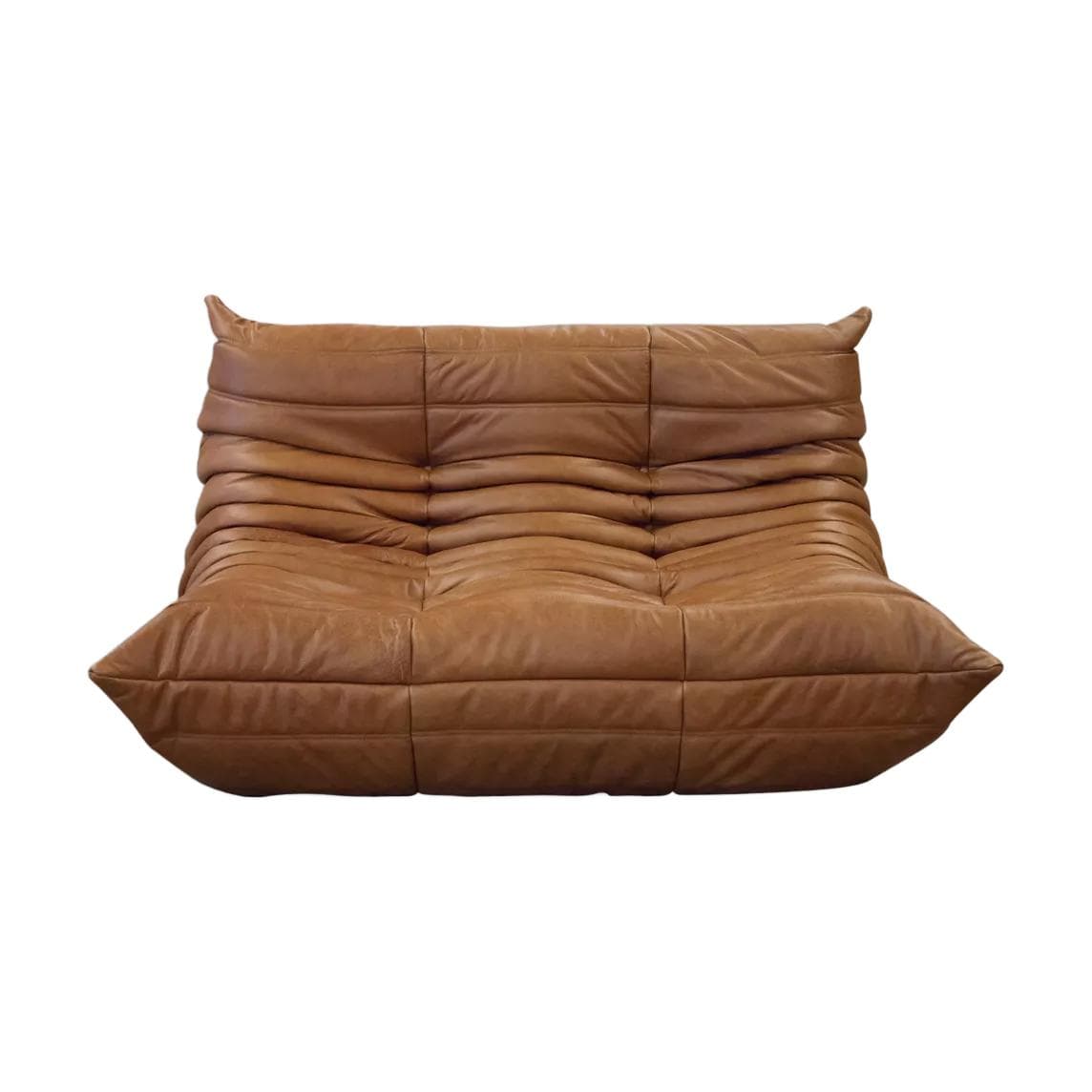 Sofa Togo dwuosobowa, skóra brązowa tobacco - 51815