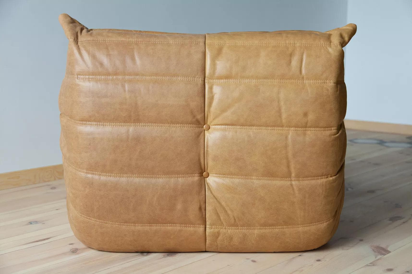 Fotel wypoczynkowy Togo, skóra brązowa camel - 51807