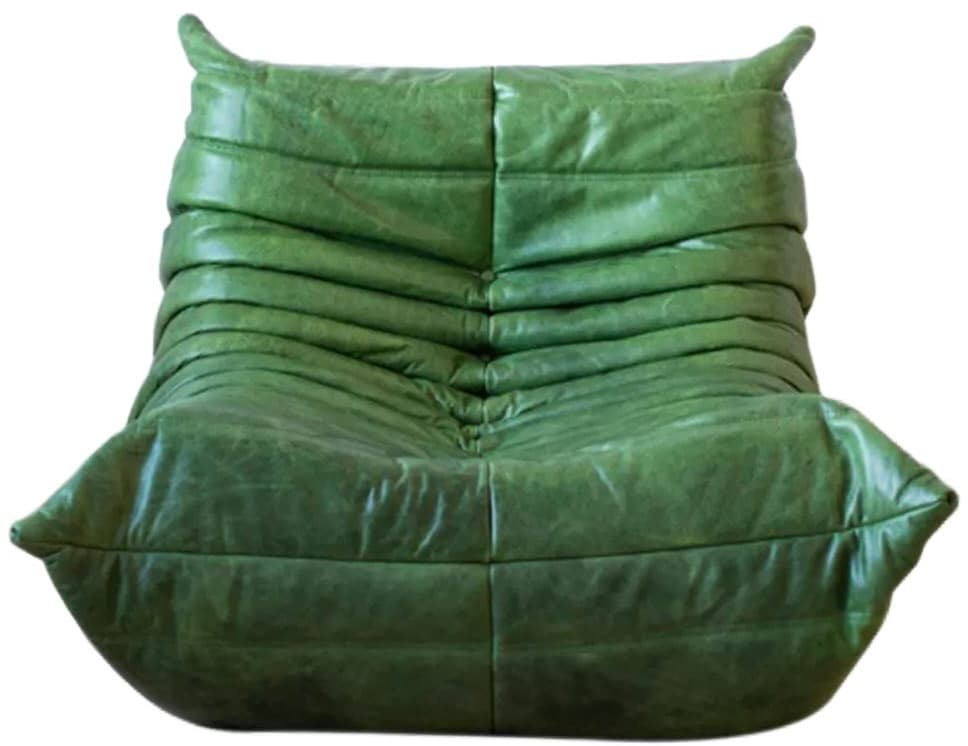 Fotel wypoczynkowy Togo, skóra zielona dubai