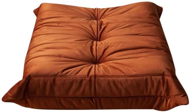 Podnóżek Togo, velvet pomarańczowy bursztyn - WYMIARY